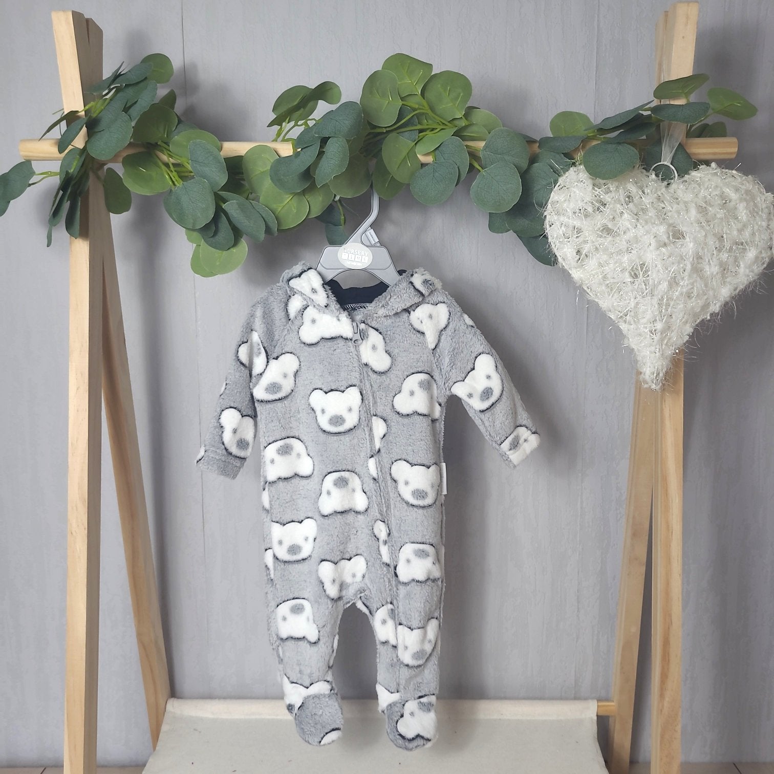 Grey baby onesie sale