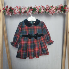 Load image into Gallery viewer, Green Traditional Christmas Plaid Dress
