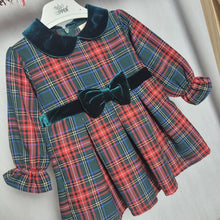 Load image into Gallery viewer, Green Traditional Christmas Plaid Dress
