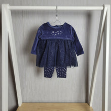 Load image into Gallery viewer, Baby Girls Velour Tutu Dress &amp; Legging Set
