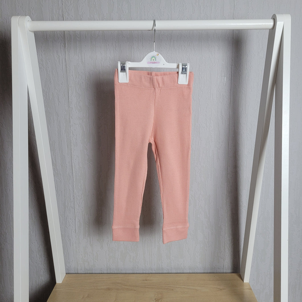 Minoti| Blush Pink Ribbed Leggings