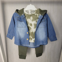 Load image into Gallery viewer, Baby Boys Khaki and Denim 3 Piece Set
