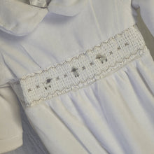 Load image into Gallery viewer, Baby Unisex Smocked Velour All In- Lambs
