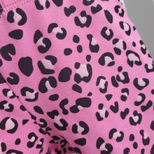 Load image into Gallery viewer, Girls Pink Leopard Print Leggings and 3d T-shirt set
