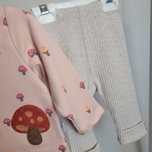 Load image into Gallery viewer, Baby Girls Ribbed Leggings &amp; Mushroom Top Set
