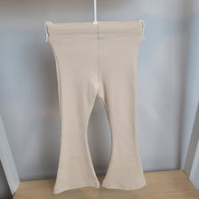 Load image into Gallery viewer, Girls Beige Bow Sweater and Ribbed Flares
