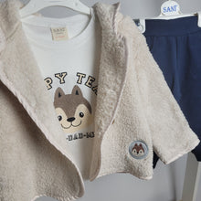 Load image into Gallery viewer, Baby Boys Cream Fleece Jacket and Jogger Set
