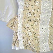 Load image into Gallery viewer, Baby Girls Beige Floral Romper Set
