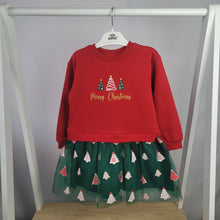 Load image into Gallery viewer, Girl&#39;s Red and Green Christmas Dress
