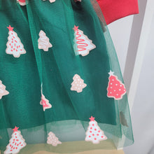 Load image into Gallery viewer, Girl&#39;s Red and Green Christmas Dress
