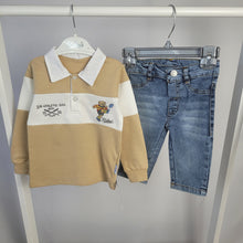 Load image into Gallery viewer, Boys Rugby Shirt and Denim Jeans Set (2 colourways)
