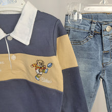 Load image into Gallery viewer, Boys Rugby Shirt and Denim Jeans Set (2 colourways)
