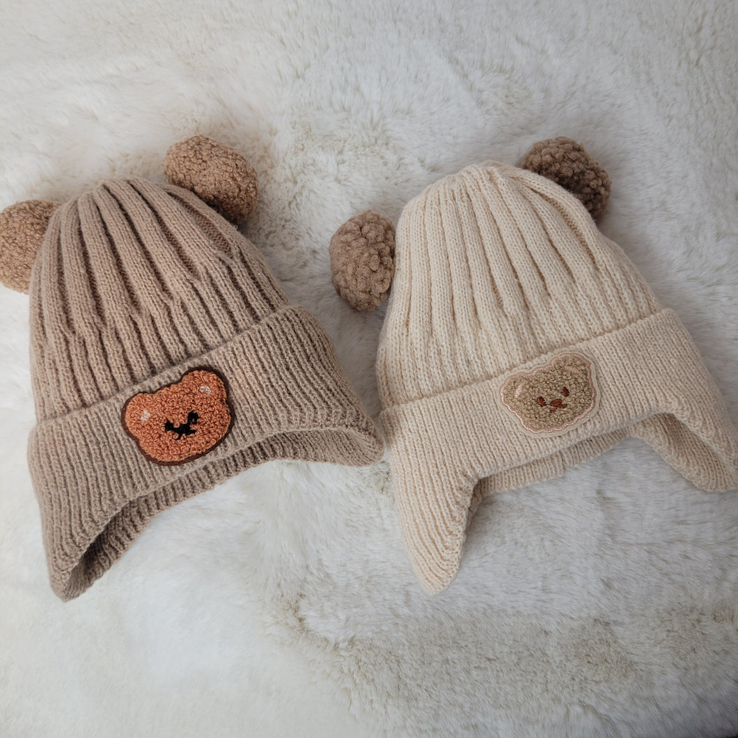 Knitted Bear Baby Hat