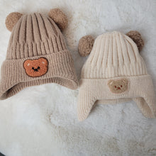 Load image into Gallery viewer, Knitted Bear Baby Hat
