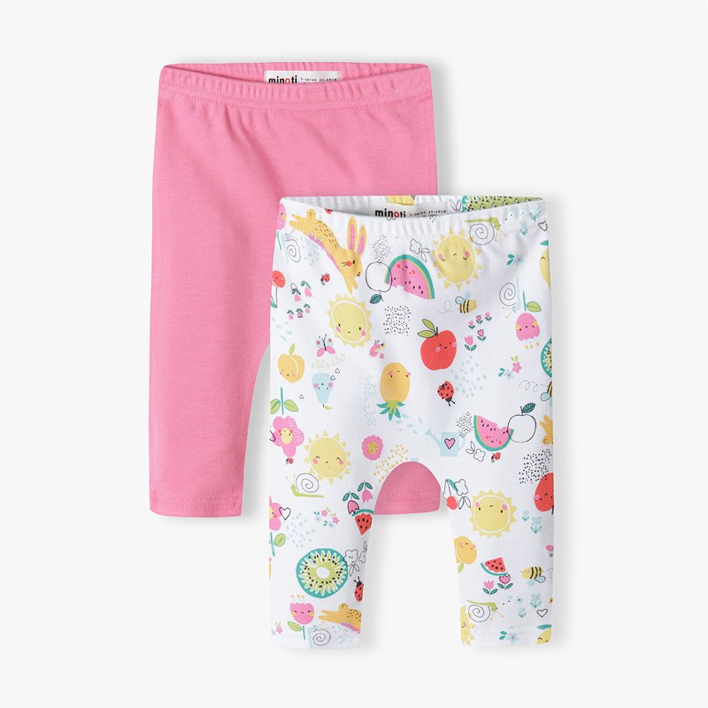 Minoti|Baby Girls 2 Pack Summer Leggings