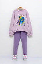 Load image into Gallery viewer, Girls 2 Piece Lilac Legging Set|Funky
