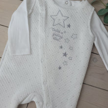 Load image into Gallery viewer, Baby unisex white dungarees and top
