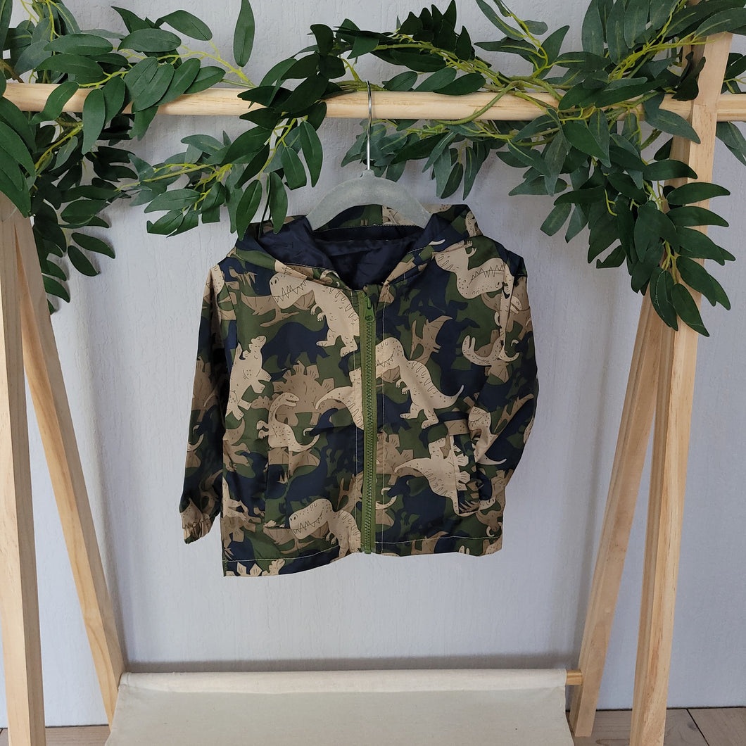 Camouflage dinosaur raincoat