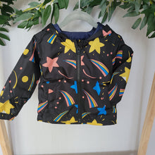 Load image into Gallery viewer, Black shooting star raincoat
