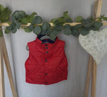 Load image into Gallery viewer, Baby Red Quilted Gilet
