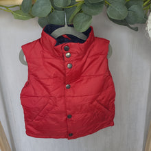 Load image into Gallery viewer, Baby Red Quilted Gilet
