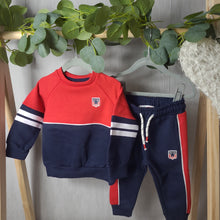 Load image into Gallery viewer, Minoti Navy &amp; Red Jogger Set
