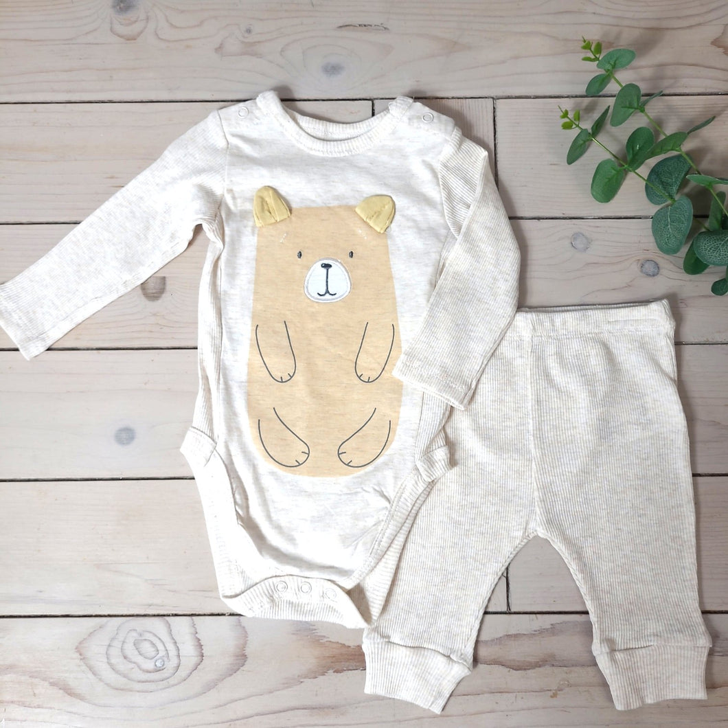 Unisex Bear Ribbed 2pc set