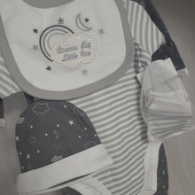 Load image into Gallery viewer, Baby Unisex 5 Pcs Set- Grey Stars
