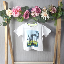 Load image into Gallery viewer, Boys White Tshirt-Palm Trees
