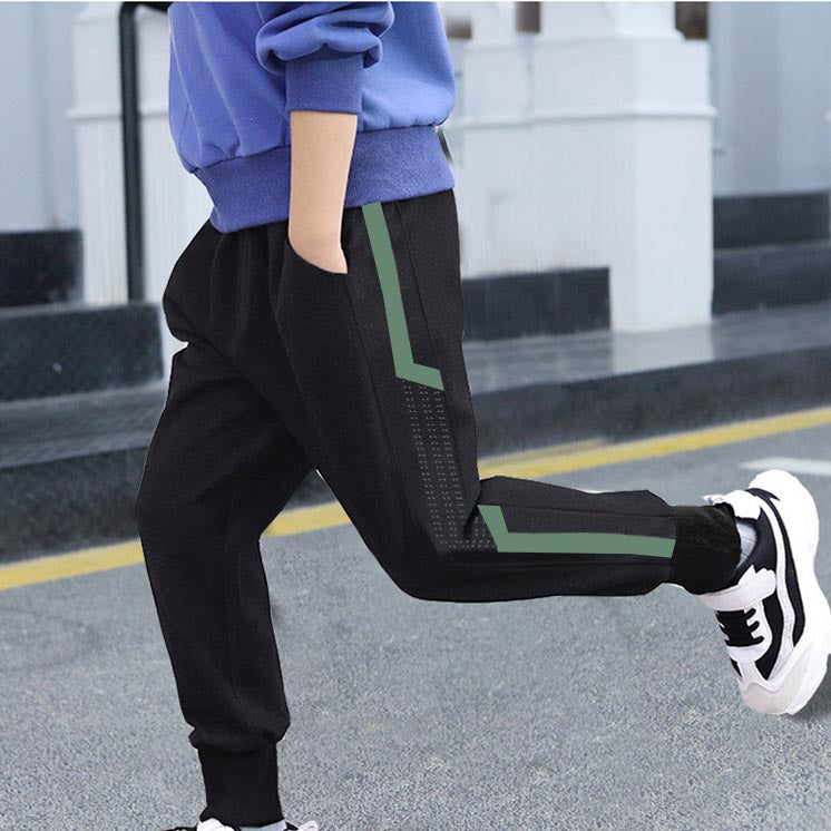 Boys Striped Casual Sportswear Trousers