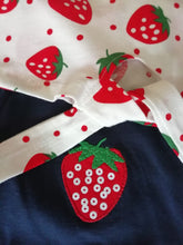 Load image into Gallery viewer, Strawberry Themed Girls Top/Shorts Set
