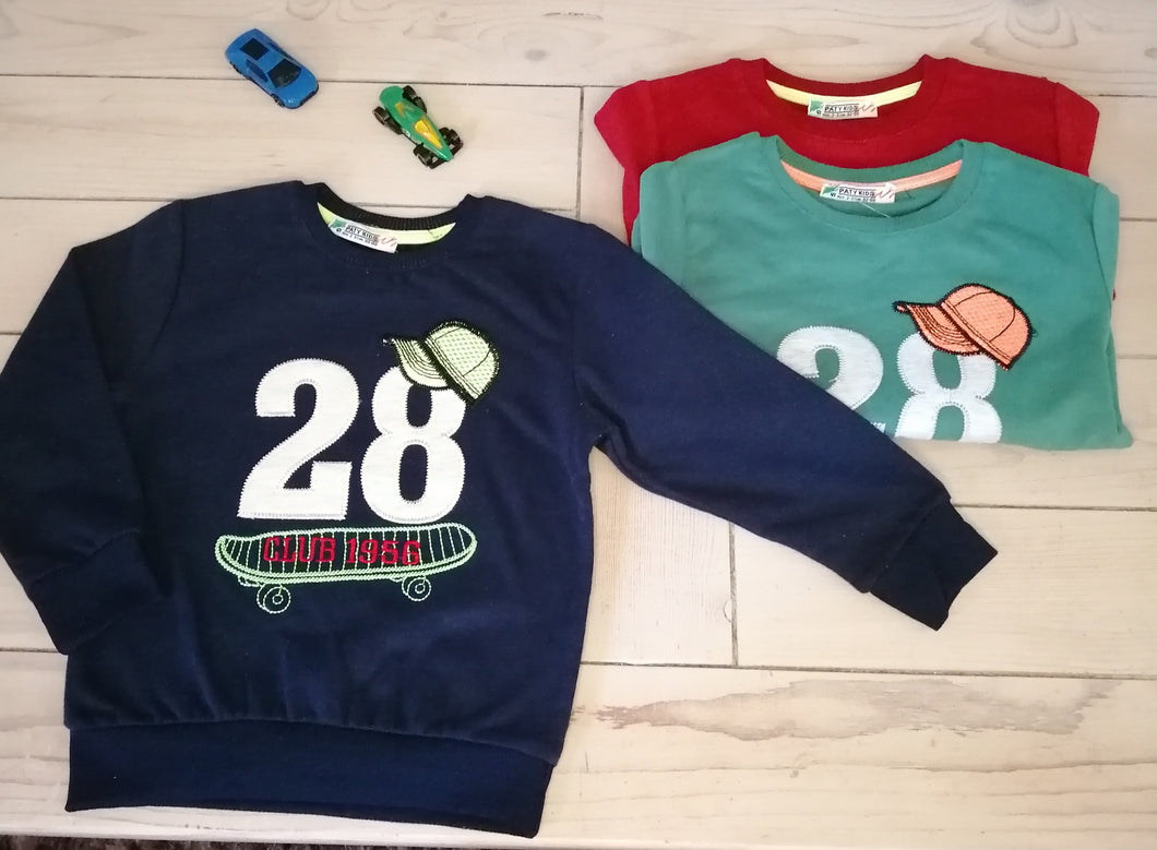 Boys Embroidered SkateBoard Sweatshirt