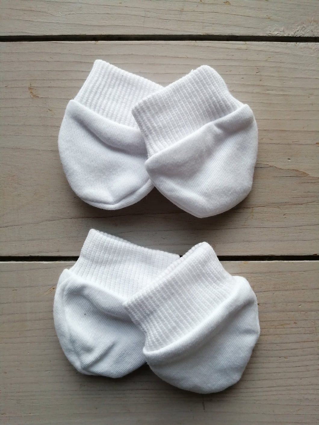 Premature tiny baby scratch mitts 2 pack